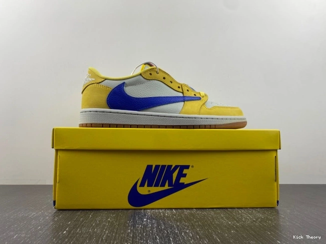 Kicktheory Canary Air 1 Low Jordan x Travis DZ4137-700 Scott OG 0702